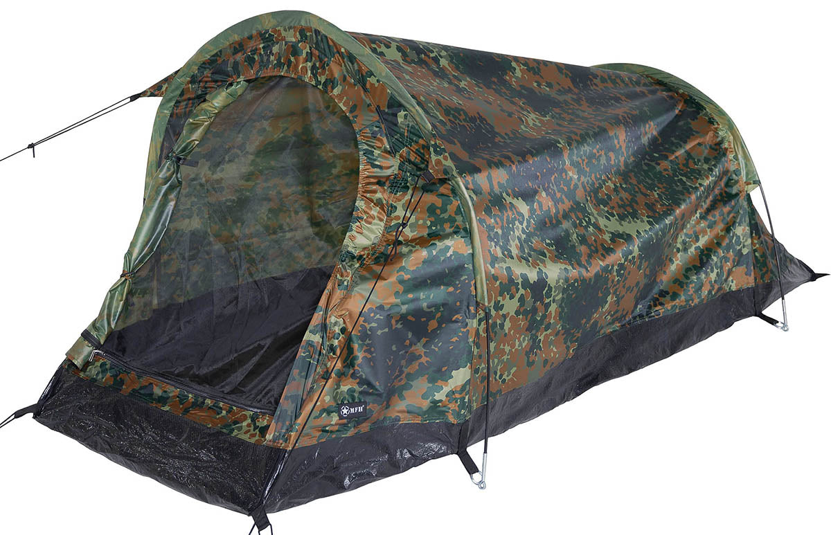 Cort Tunnel "Hochstein" Flecktarn MFH - 2 Persoane, 2000mm WC