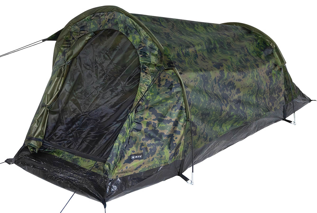 Cort Tunnel "Schwarzenberg" M05 Camo MFH - Coloană apă 2000mm, Fibră de sticlă