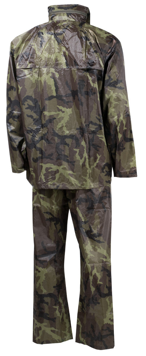Costum de ploaie 2 piese M 95 CZ camo MFH - Glugă ascunsă, Ventilație spate