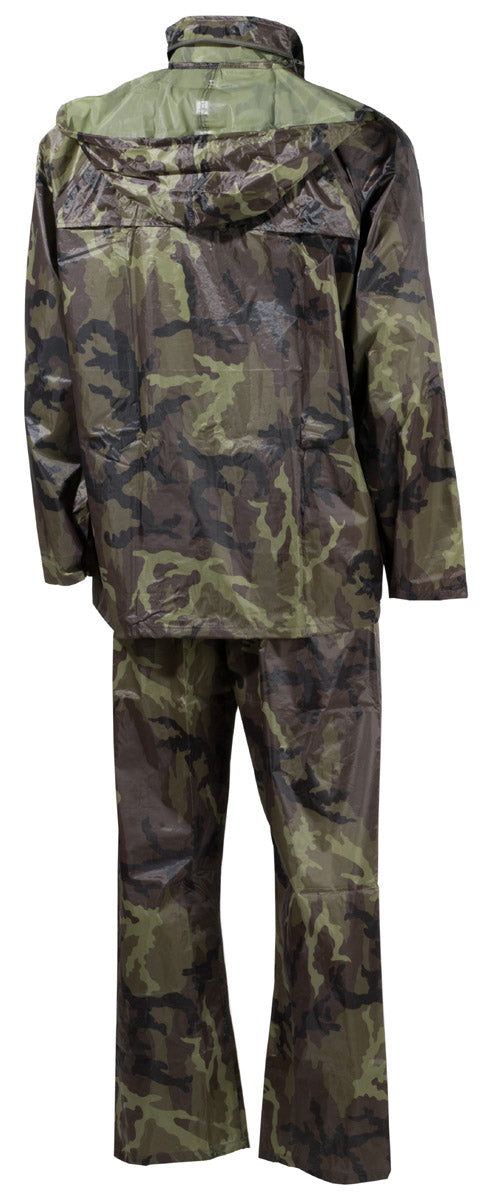 Costum de ploaie 2 piese M 95 CZ camo MFH - Glugă ascunsă, Ventilație spate