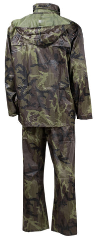 Costum de ploaie 2 piese M 95 CZ camo MFH - Glugă ascunsă, Ventilație spate