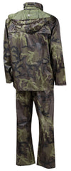 Costum de ploaie 2 piese M 95 CZ camo MFH - Glugă ascunsă, Ventilație spate