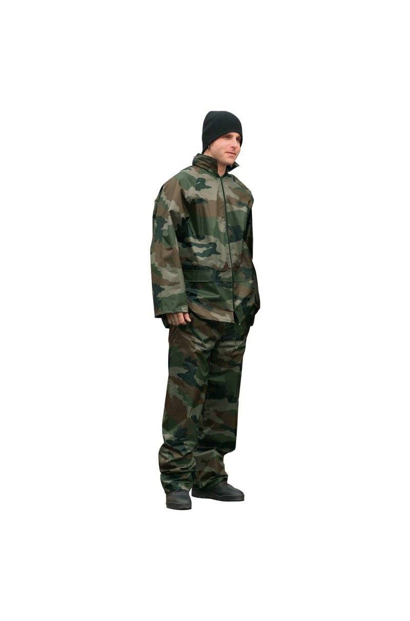 Costum de Ploaie CCE Camo – Ușor, Compact, Camuflaj Militar Francez