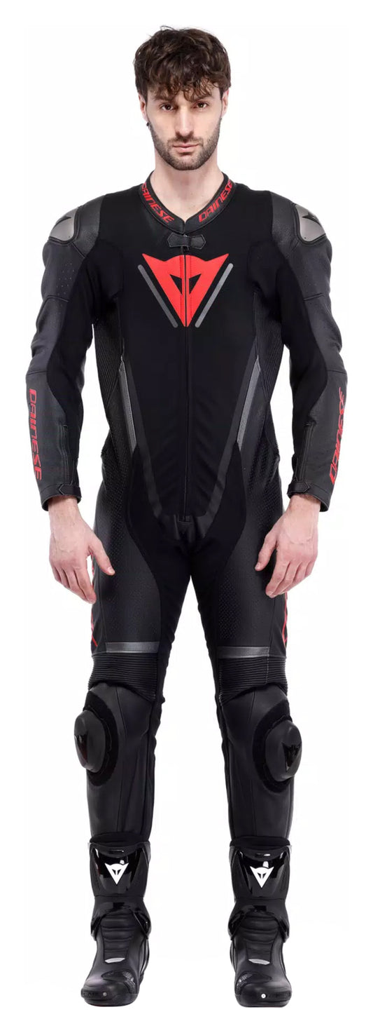Costum Moto Piele Demon Sprint 1-Teiler - Protecție AA, Slideri Schimbabili