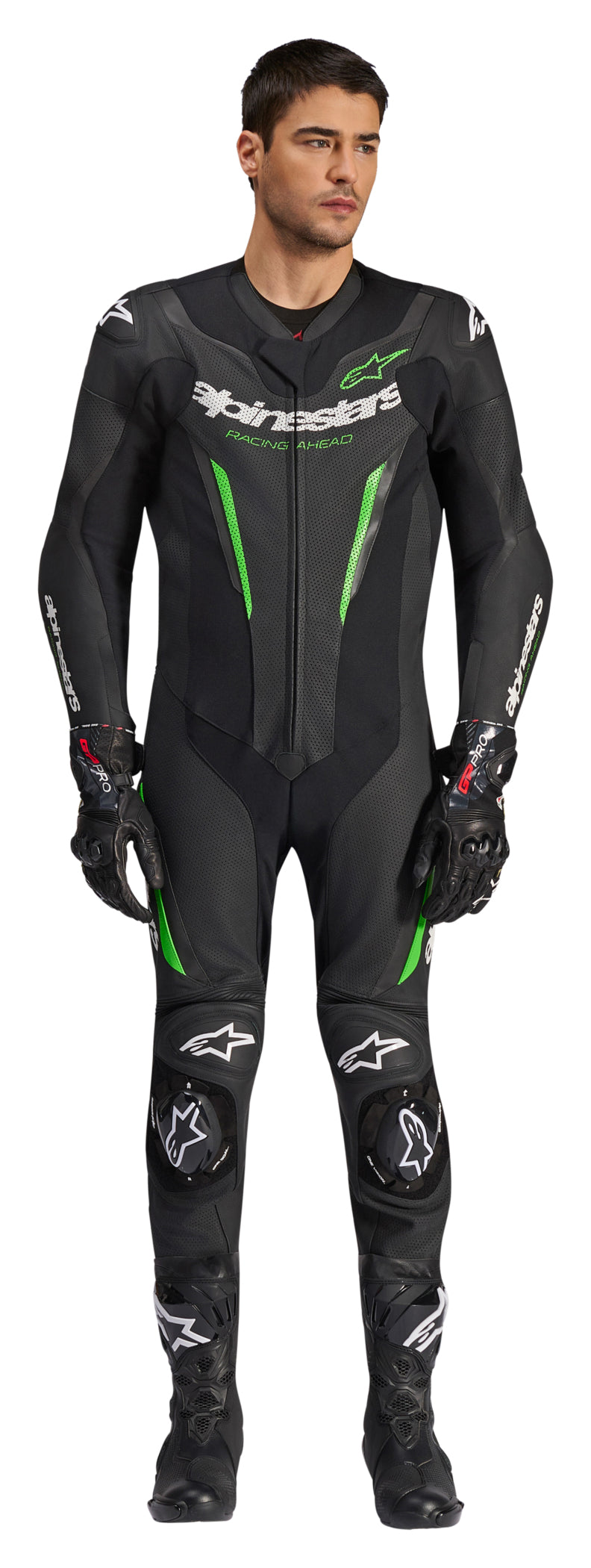 Costum Moto Piele GP-Force V2 1-Teiler - Protecție AA, Confort Ergonomic