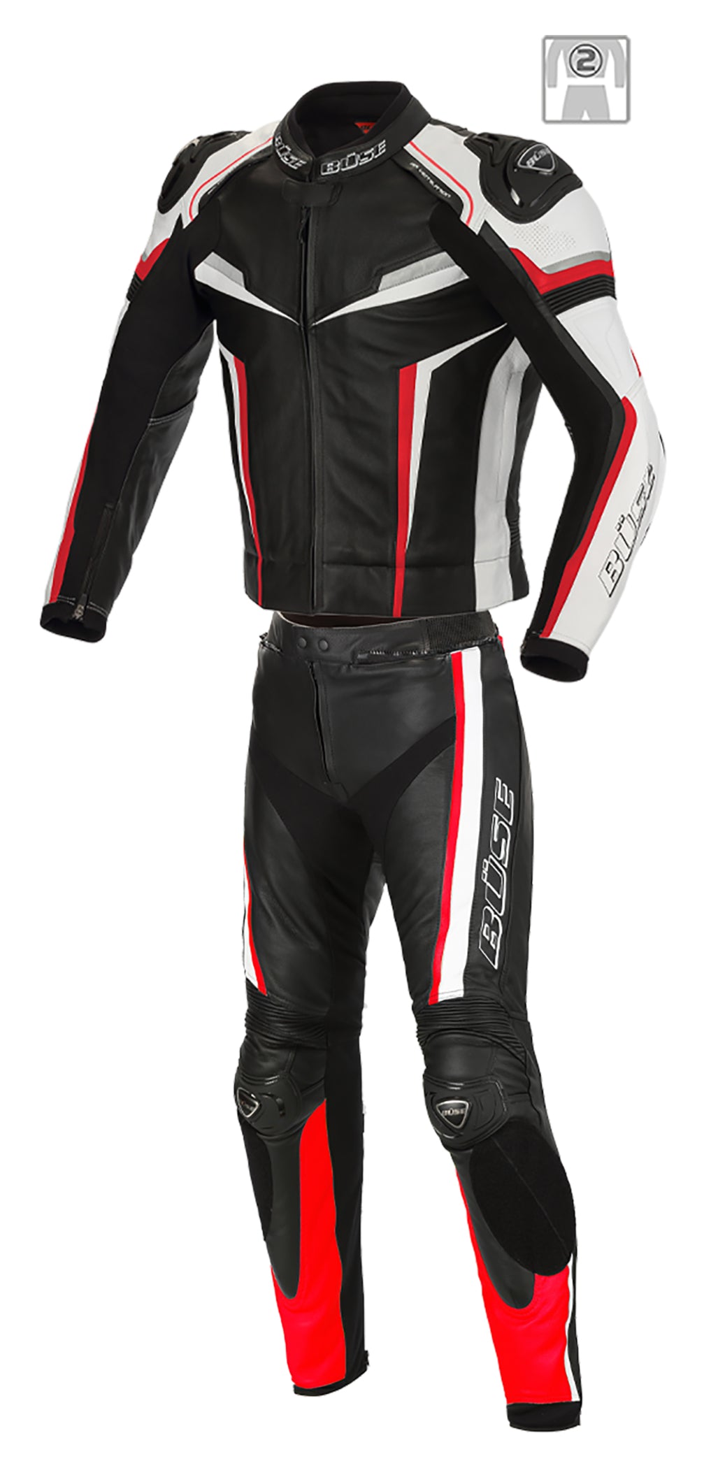 Costum Moto Piele Mille Louis - Protecție SAS-TEC, Confort Sportiv