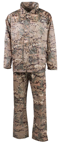 Costum Ploaie 2 Piese Operation Camo MFH - Glugă Ascunsă, Ventilație Spate