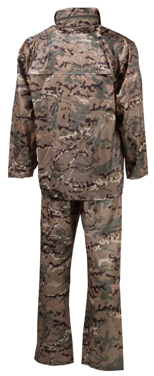 Costum Ploaie 2 Piese Operation Camo MFH - Glugă Ascunsă, Ventilație Spate