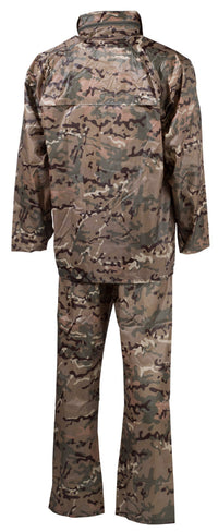 Costum Ploaie 2 Piese Operation Camo MFH - Glugă Ascunsă, Ventilație Spate