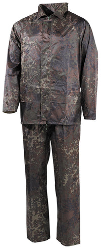 Costum Ploaie Regenanzug BW Flecktarn MFH - Glugă ascunsă, Ventilație spate