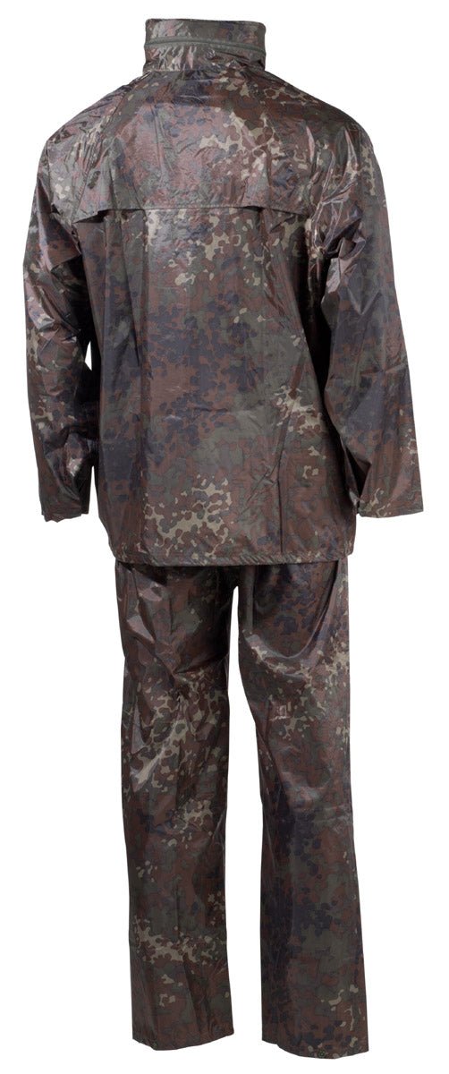 Costum Ploaie Regenanzug BW Flecktarn MFH - Glugă ascunsă, Ventilație spate