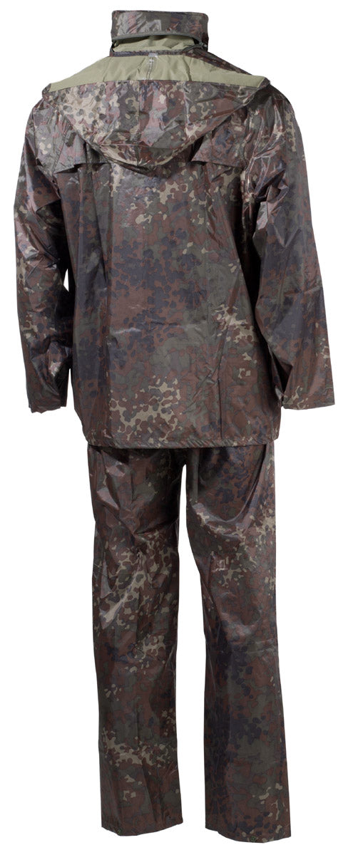 Costum Ploaie Regenanzug BW Flecktarn MFH - Glugă ascunsă, Ventilație spate