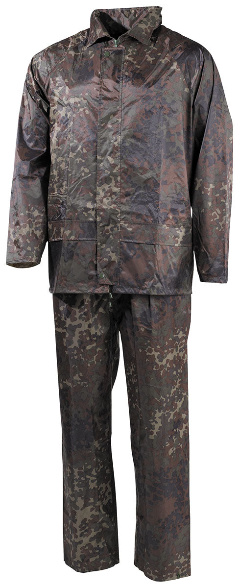 Costum Ploaie Regenanzug BW Flecktarn MFH - Glugă ascunsă, Ventilație spate