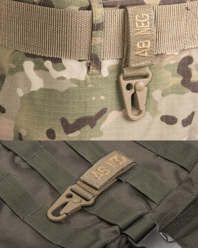 Coyote Tactical Keyholder – Grupa Sanguină AB Negativ (Set 5 bucăți)
