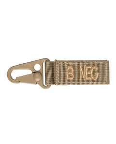 Coyote Tactical Keyholder – Grupa Sanguină B Negativ (Set 5 buc.)