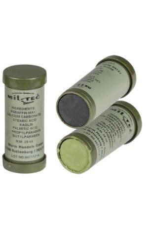 Cremă de Camuflaj Mil-Tec – 2 Culori, 28 ml, Oliv/Negru