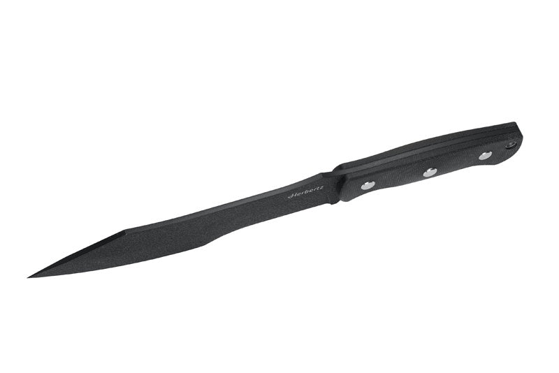 Cuțit Bushcraft-Survival D2 Negru Herbertz - Oțel D2, Mâner Micarta Robust