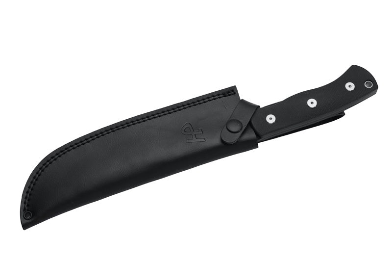 Cuțit Bushcraft-Survival D2 Negru Herbertz - Oțel D2, Mâner Micarta Robust