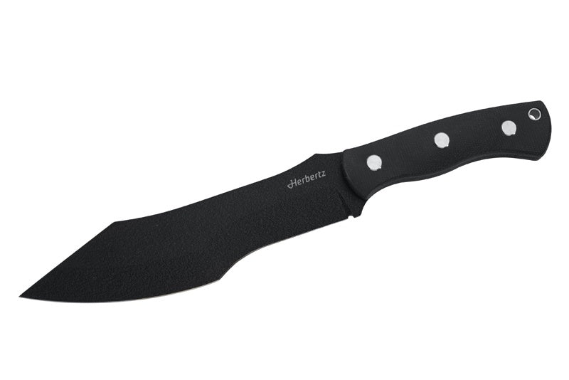 Cuțit Bushcraft-Survival D2 Negru Herbertz - Oțel D2, Mâner Micarta Robust