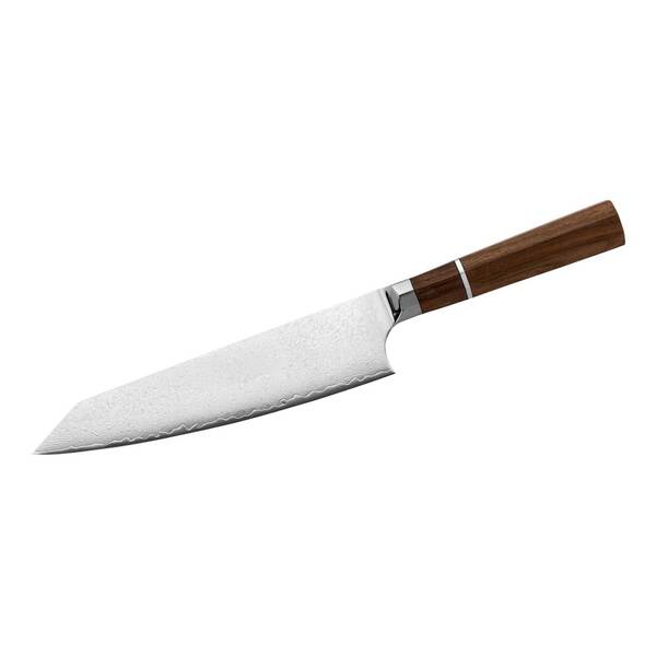 Cuțit de Bucătar CJH Kochmesser Chef Damast Herbertz - Oțel Damasc, Mâner Nuc