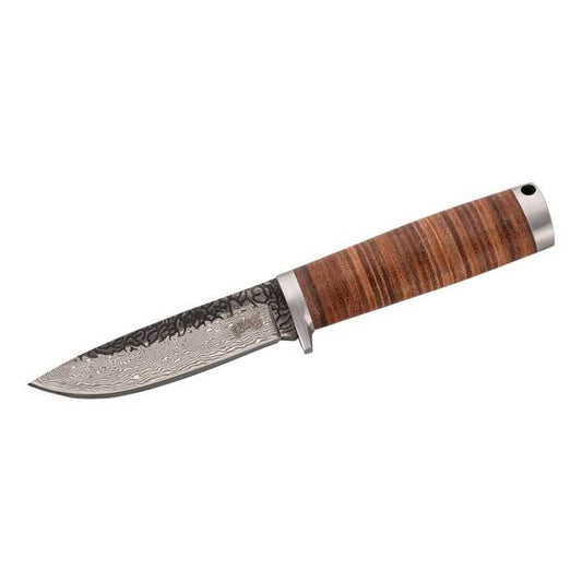 Cuțit de Curea Herbertz Gürtelmesser - Damasc, Mâner Piele