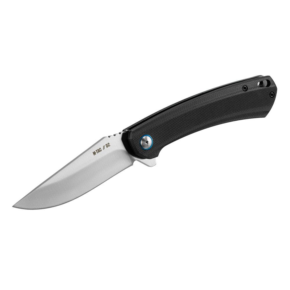 Briceag Type 23 M-Tac Negru – Lamă 9,3 cm Oțel D2, Plăsele G10 - poza 5
