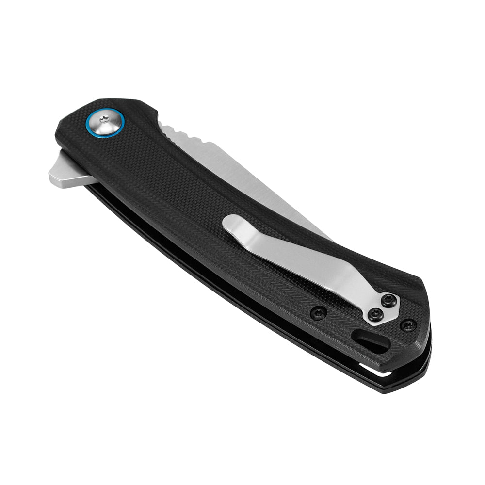 Briceag Type 23 M-Tac Negru – Lamă 9,3 cm Oțel D2, Plăsele G10 - poza 7