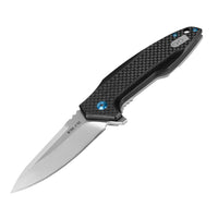 Briceag Type 24 M-Tac – Lamă 8,5 cm Oțel D2, Mâner Carbon și Titan - poza 1