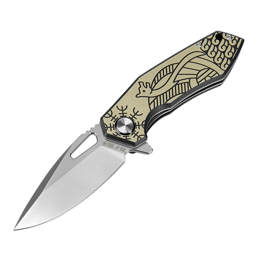 Cuțit Pliant Type 12 Scandinavian M-Tac - Negru/Nisip, Oțel D2