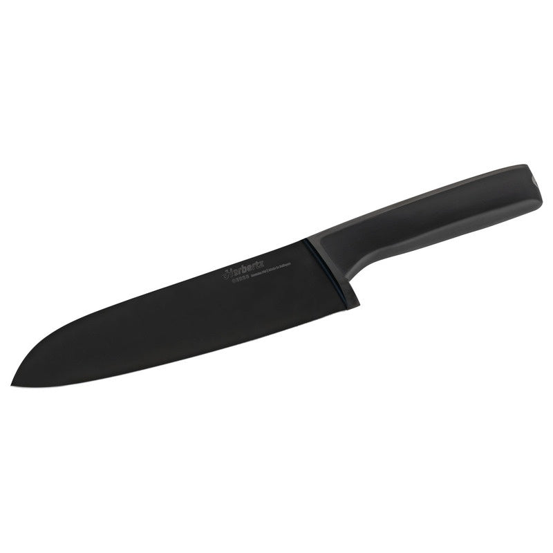 Cuțit Santoku CERES Santoku PM Negru Herbertz - Oțel X50CrMoV15, Mâner ergonomic POM