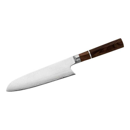 Cuțit Santoku Herbertz CJH - Damasc, Mâner Nuc
