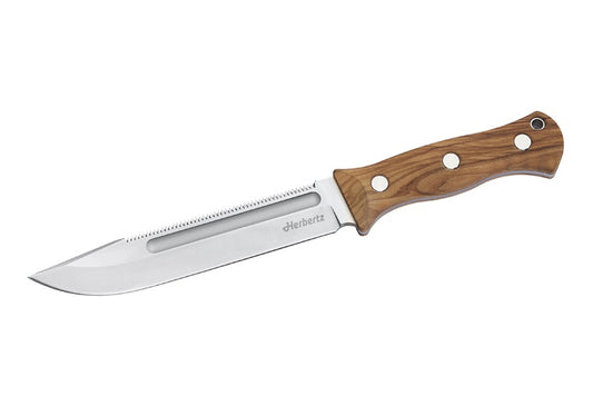Cuțit Survival D2 Olivenholz Herbertz - Oțel D2, Mâner Ergonomic