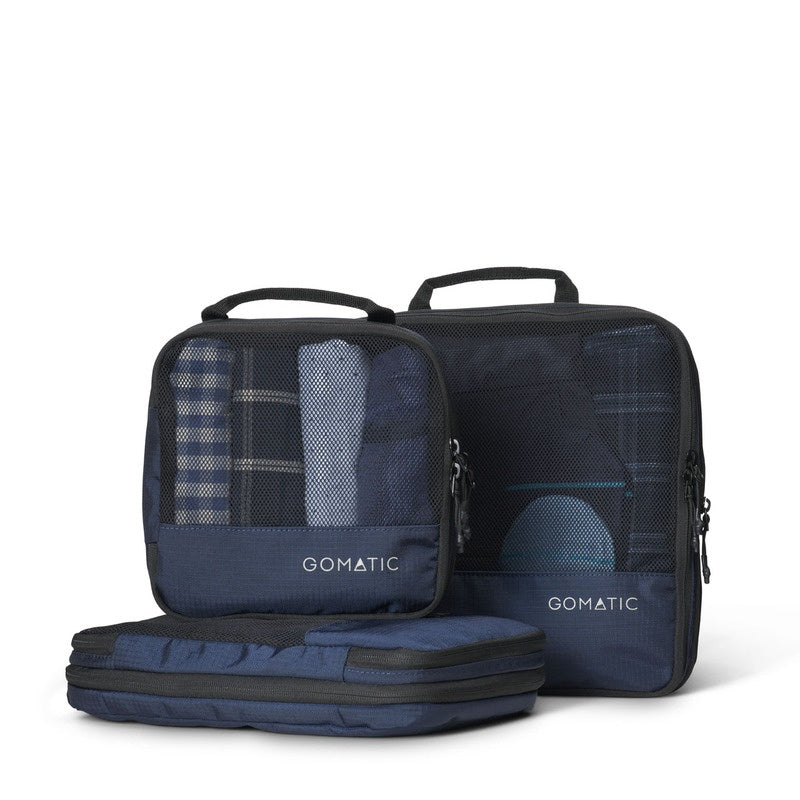 Cub de Organizare Gomatic PACKING CUBE LARGE Navy Herbertz - Poliester, Compresie Eficientă