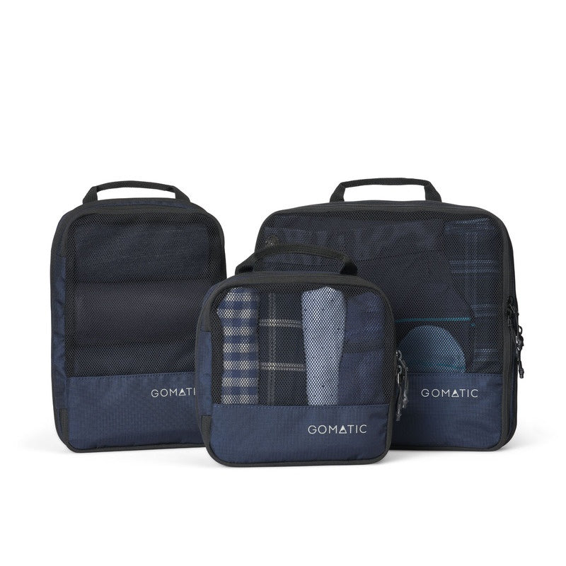 Cub de Organizare Gomatic PACKING CUBE LARGE Navy Herbertz - Poliester, Compresie Eficientă