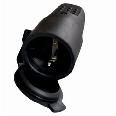 Cuplă Schuko Cauciucată Neagră IP44 OEM - Rezistență Sporită - 2