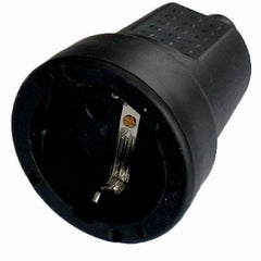 Cuplă Schuko Cauciucată Neagră Odo SPN3104 - Conexiune Sigură, IP20 - 2