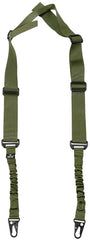 Curea Arma Bungee 2-Puncte Oliv OD MFH - Ajustabil 65-210cm, Secțiune Elastică