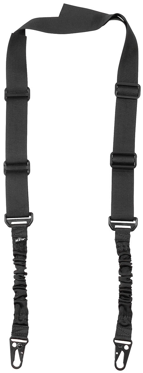 Curea Bungee Transport 2 Puncte Negru MFH - Ajustabil 65-210cm, Poliester