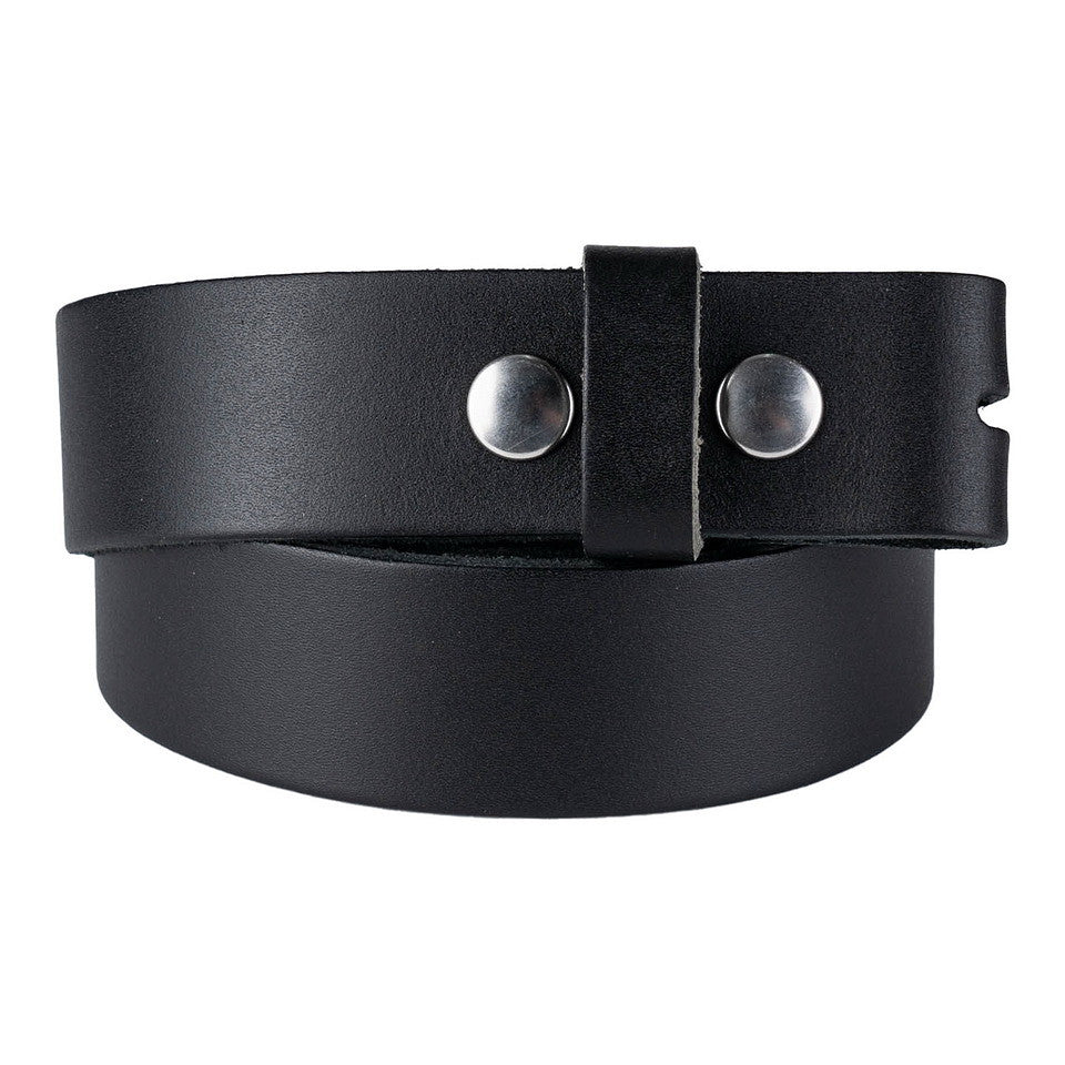 Curea Leren riem zonder gesp Negru - Personalizare Esențială