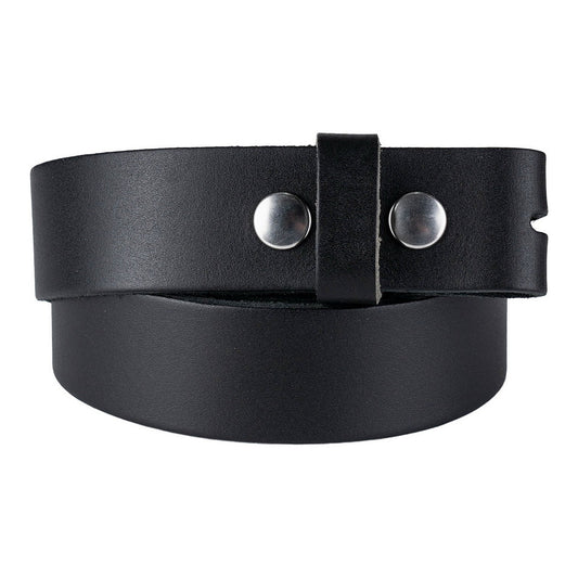 Curea Leren riem zonder gesp Negru - Personalizare Esențială