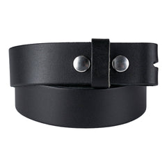 Curea Leren riem zonder gesp Negru - Personalizare Esențială