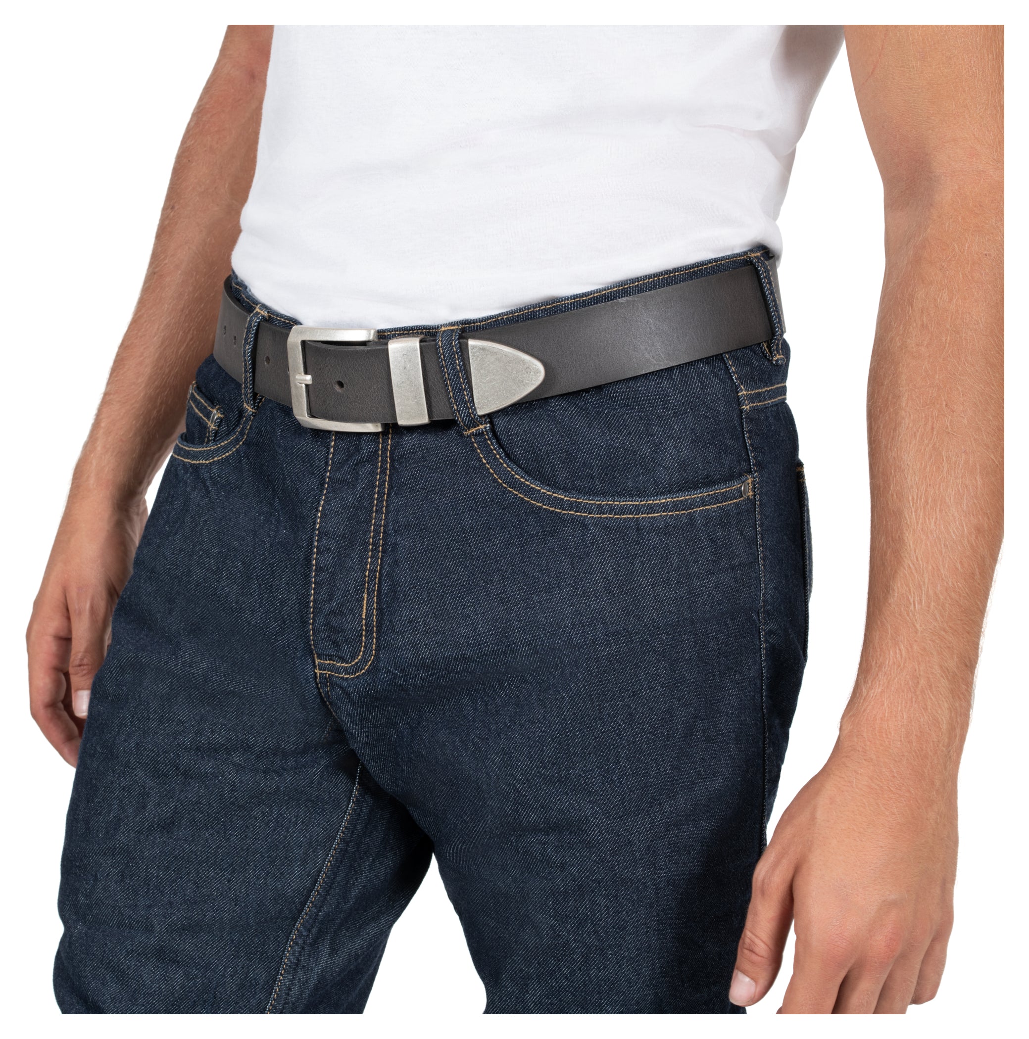 Curea Piele DL-AC-9 Louis - Gri Vintage, Robustă