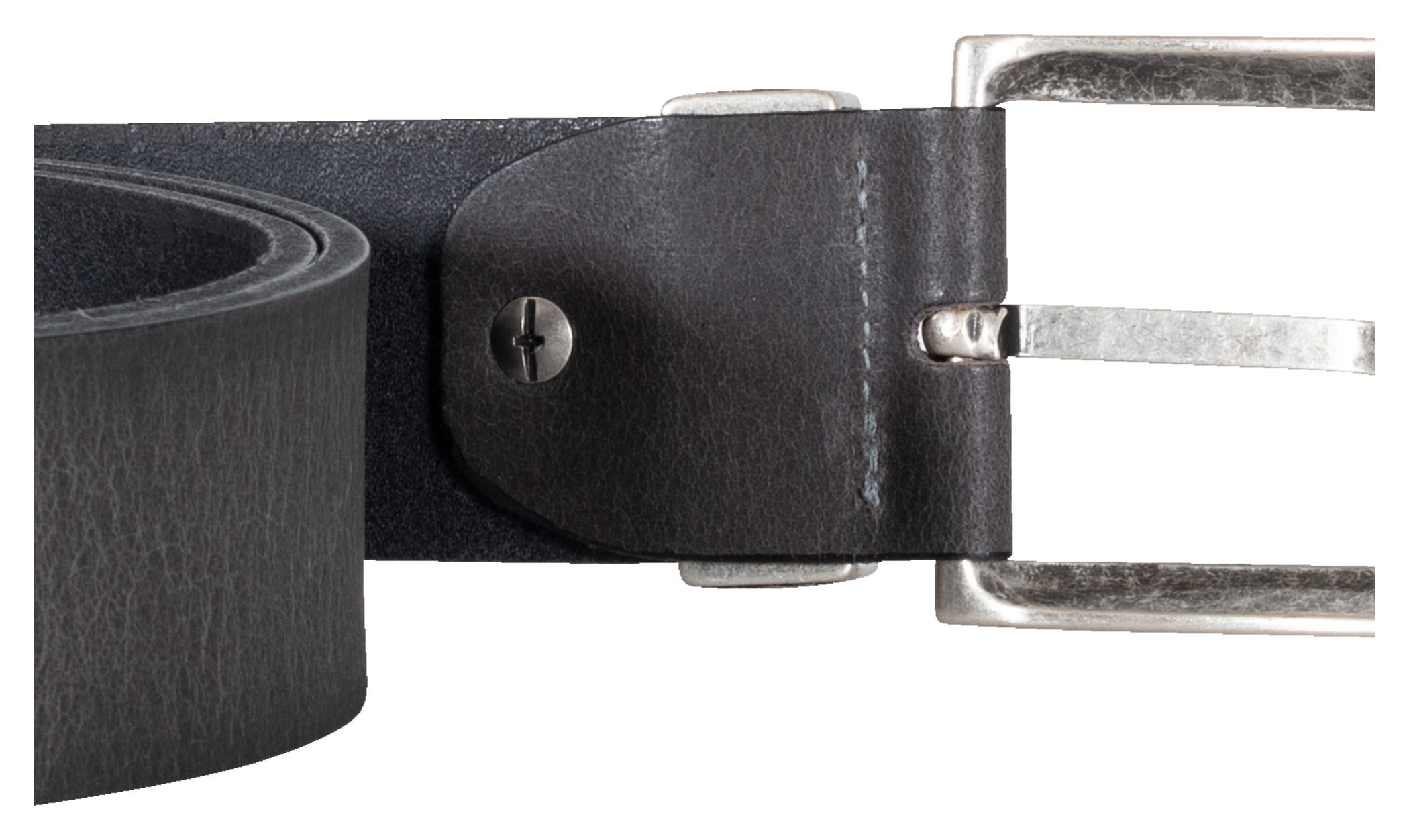 Curea Piele DL-AC-9 Louis - Gri Vintage, Robustă