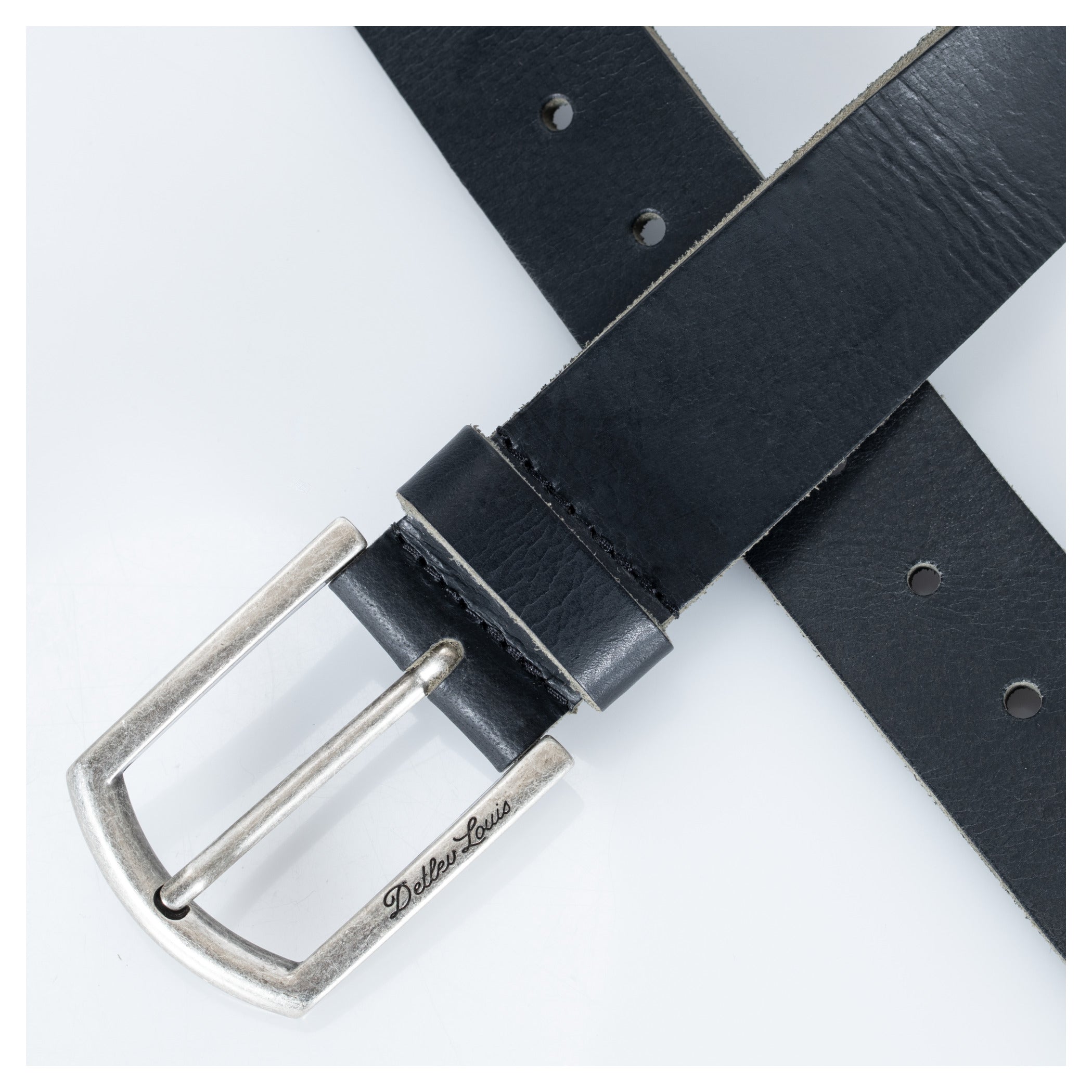 Curea Piele Neagră DL-AC-7 Detlev Louis - Eleganță și Durabilitate