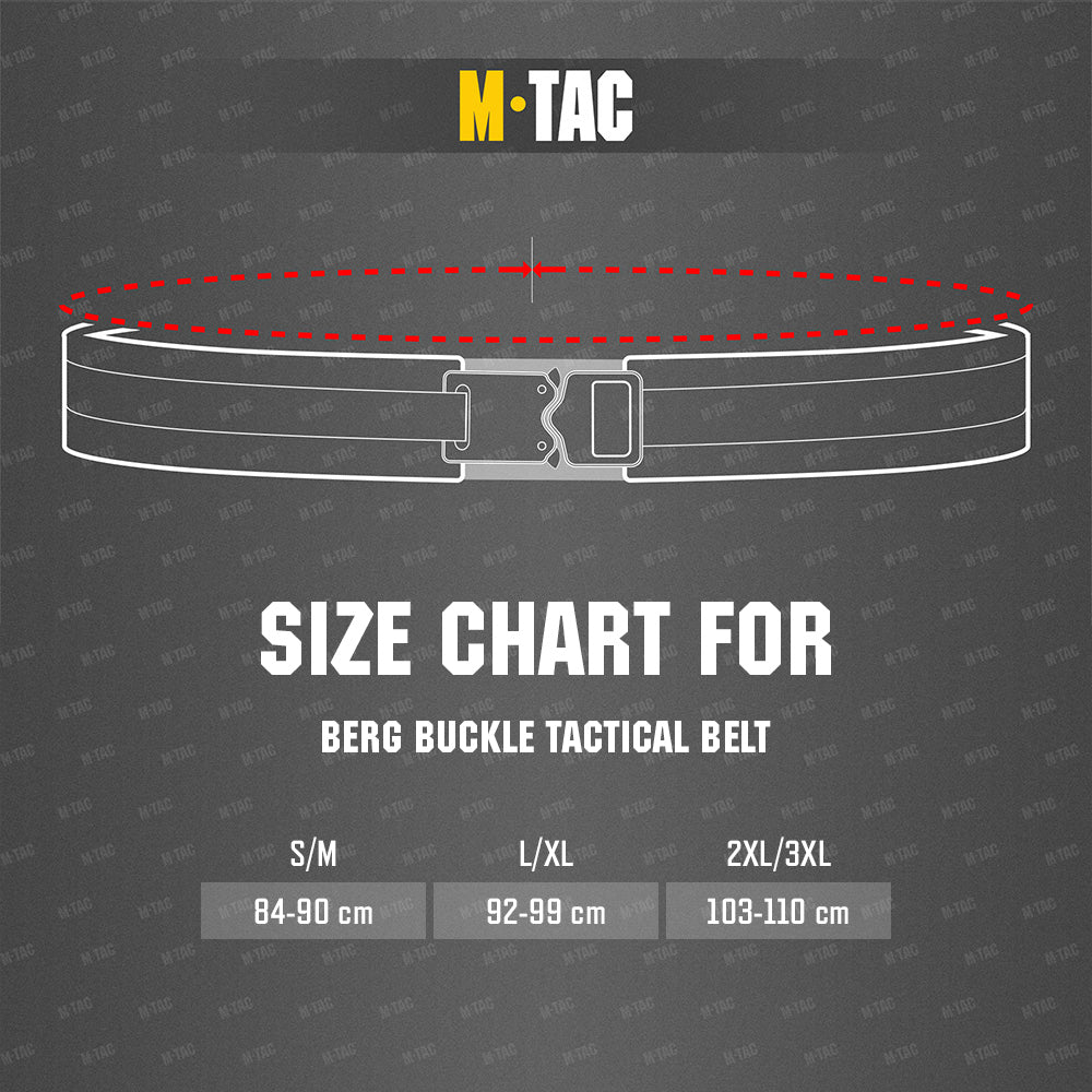 Curea Tactică M-Tac Berg Buckle - Neagră, Eliberare Rapidă