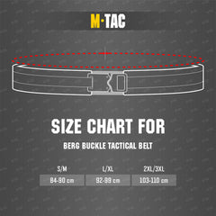 Curea Tactică M-Tac Berg Buckle - Neagră, Eliberare Rapidă