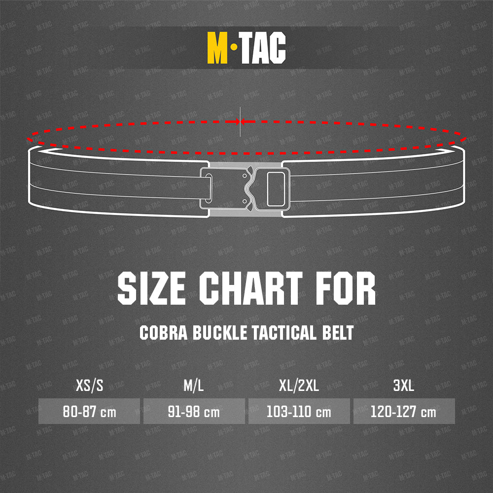 Curea Tactică M-Tac Cobra Buckle - Neagră, Rezistență Extremă