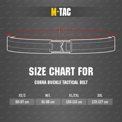 Curea Tactică M-Tac Cobra Buckle - Neagră, Rezistență Extremă