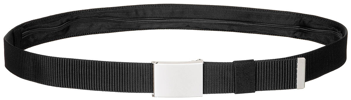 Curea Tactică cu Compartiment Secret Negru MFH - Buzunar 70cm, Cataramă QR