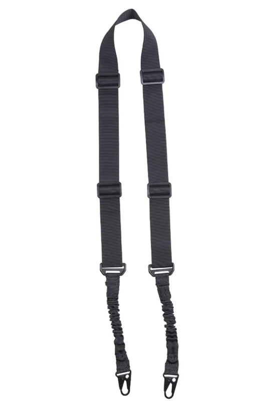 Curea Tactică Neagră 2-Point cu Bungee – Sling Reglabil pentru Arme Lungi